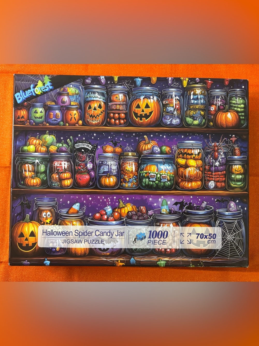 Halloween Spider Candy Jar Jigsaw Puzzle